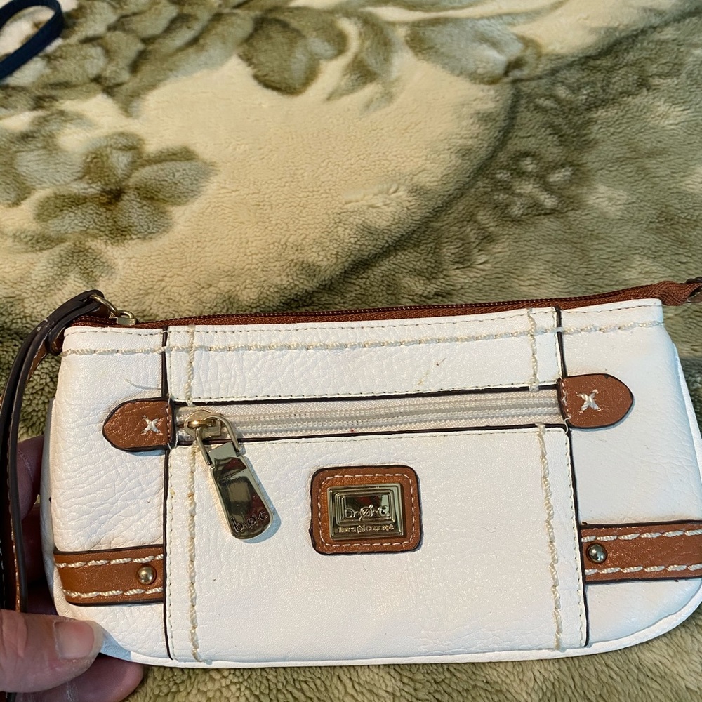 White leather B.O.C wristlet